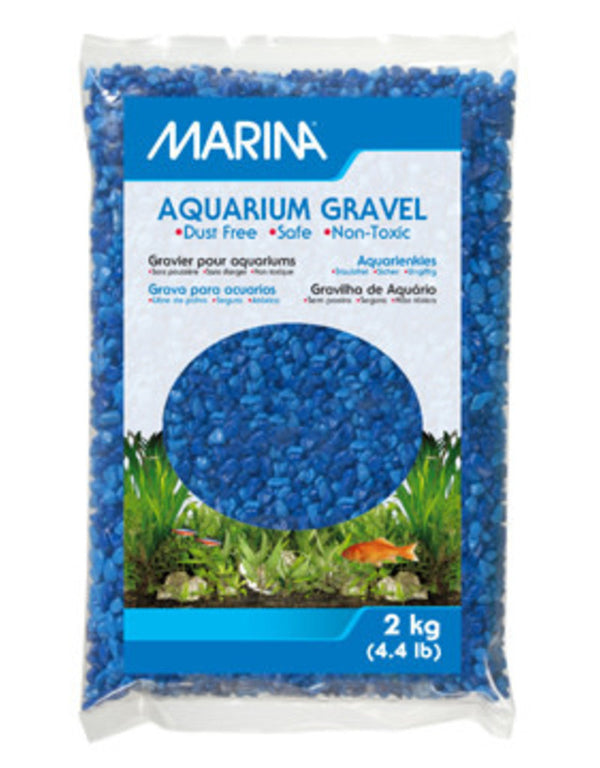 Marina Decorative Aquarium Gravel, Blue