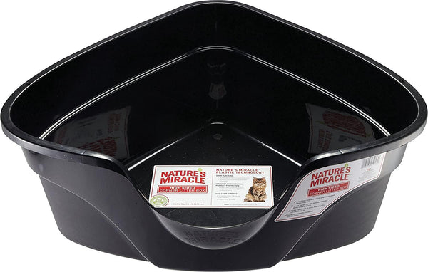 Nature's Miracle Bac à litière pour chat avancé à bords hauts d'angle