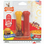 Nylabone DuraChew Flavour Frenzy Bacon Cheeseburger & tarte aux pommes Jouets pour chiens en os, régulier