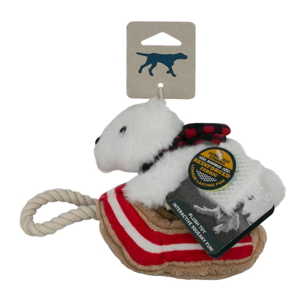 Tall Tails Polar Bear with Sled Plush Dog Toy