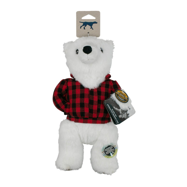 Tall Tails Polar Bear with Jacket Plush Dog Toy