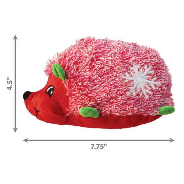 KONG Holiday Comfort Hedgehug Dog Toy, Red/Green