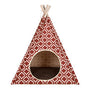 P.L.A.Y. Horizon Teepee Pet Bed, Moroccan Marsala Red