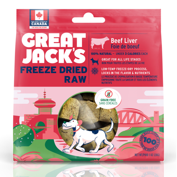 Great Jack's Beef Liver Grain-Free Freeze-Dried Dog Treats