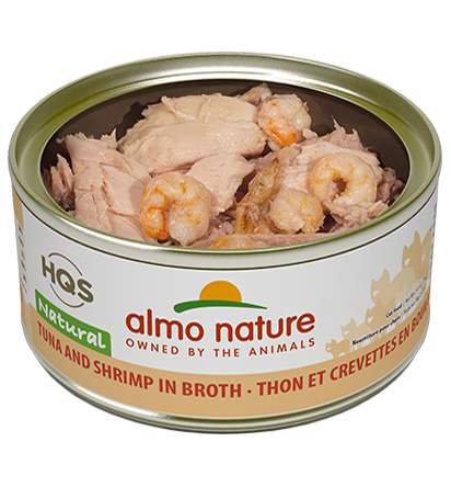 Almo Nature HQS Natural Tuna & Shrimp in Broth Adult Grain-Free Wet Cat Food