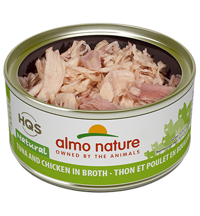 Almo Nature HQS Natural Tuna & Chicken in Broth Adult Grain-Free Wet Cat Food