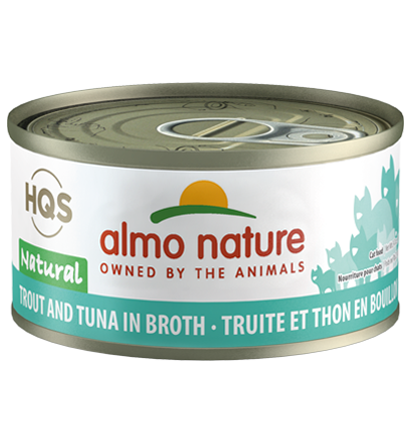 Almo Nature HQS Natural Trout & Tuna in Broth Adult Grain-Free Wet Cat Food