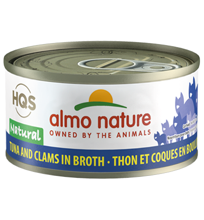 Almo Nature HQS Natural Tuna & Clams in Broth Adult Grain-Free Wet Cat Food
