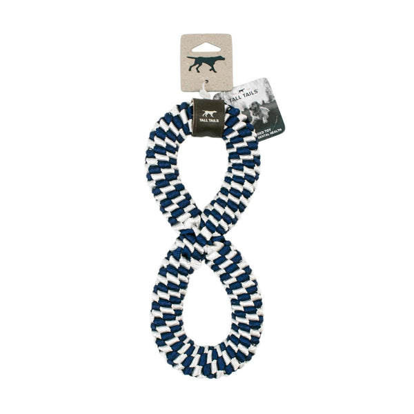 Tall Tails Jouet à tirer infini tressé marine pour chien, 11 pouces