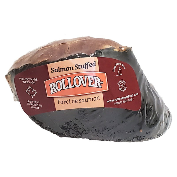 Rollover Premium Salmon Stuffed Beef Hooves Dog Treats