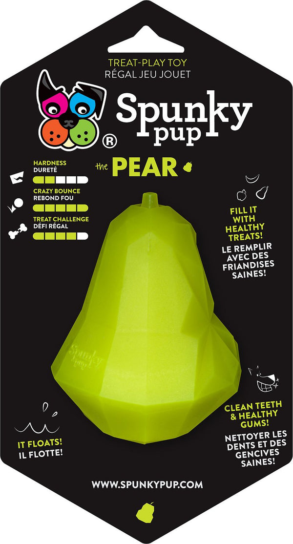 Spunky Pup Treat Holding Pear Dog Toy