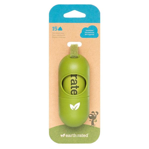 Earth Rated Poop Bags Leash Dispenser with Single Roll, Unscented