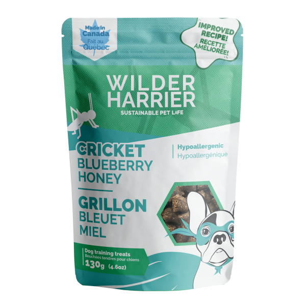 Wilder Harrier Cricket Blueberry Honey Hypo Training Dog Treats, 130-gm
