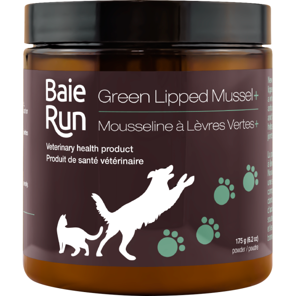 Baie Run Moules à lèvres vertes + Supplément pour chat et chien, 175 grammes