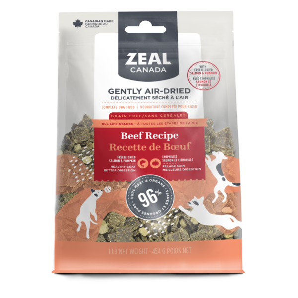 Zeal Canada Beef, Salmon & Pumpkin Grain-Free Air-Dried Dog Food