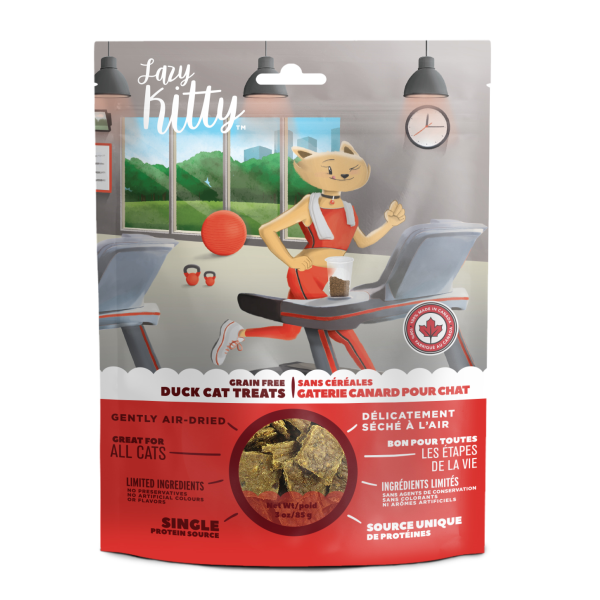 Lazy Kitty Catnip Delight Soft Treats Duck Grain-Free Cat Treats, 85-gm