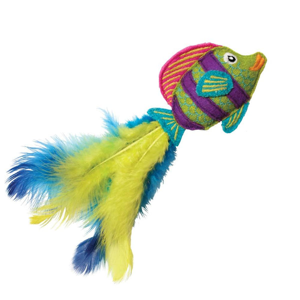 KONG Tropics Fish Catnip Toy, Green