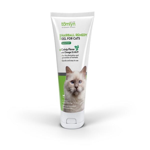 Tomlyn Laxatone Hairball Remedy Catnip Flavor Gel Cat Supplement, 4.25-oz tube