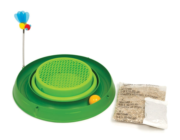 Catit Circuit Ball with Grass Planter Cat Toy