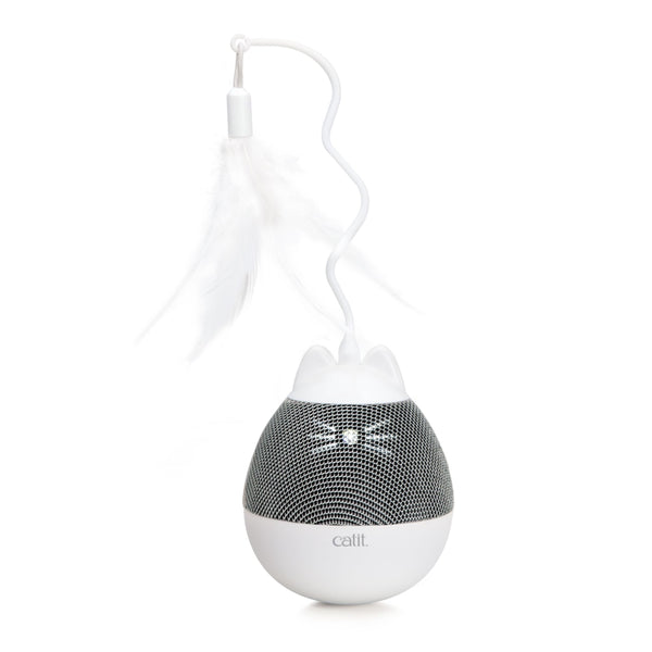 Catit Jouet pour chat distributeur de friandises PIXI Spinner, Argent