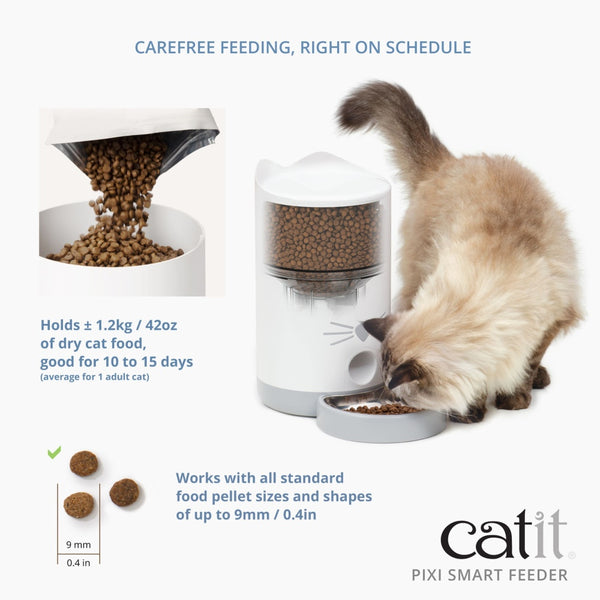Catit PIXI Smart Automatic Cat Feeder, White