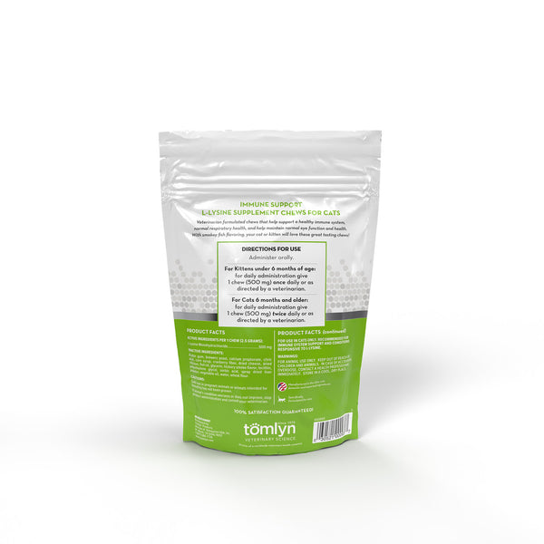 Tomlyn Immune Support L-Lysine Chews Cat Supplement, 30-count