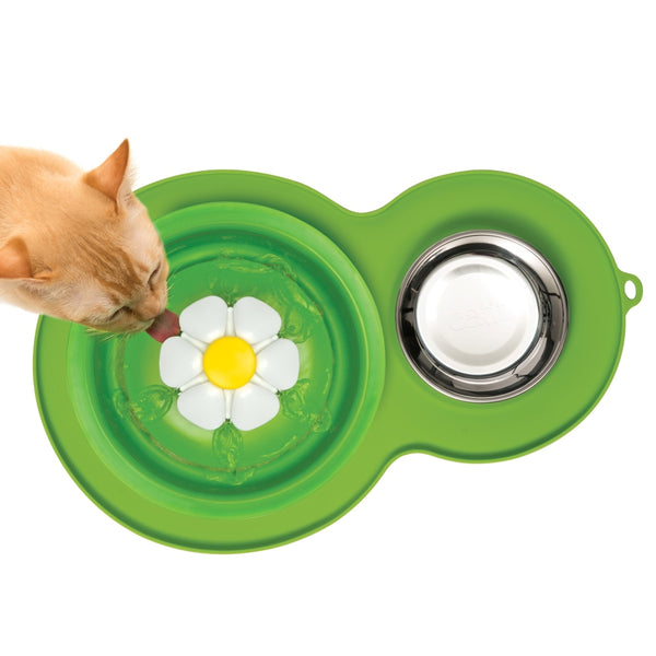 Catit Silicone Placemat, Peanut Shape, Green