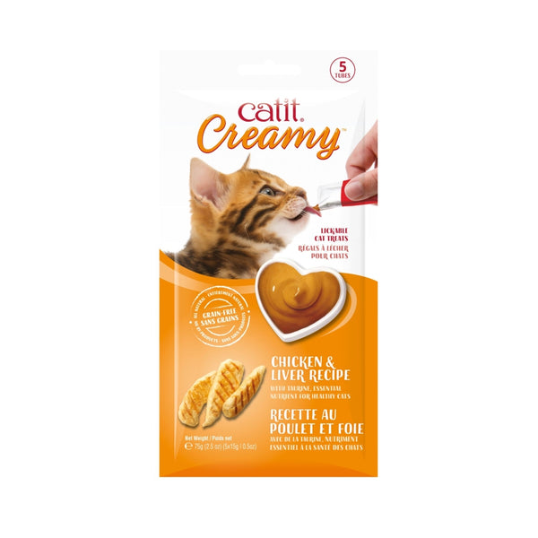 Catit Creamy Chicken & Liver Lickable Cat Treats