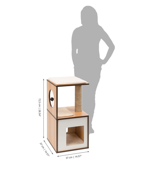 Catit Vesper Box Small Cat Tree, Walnut