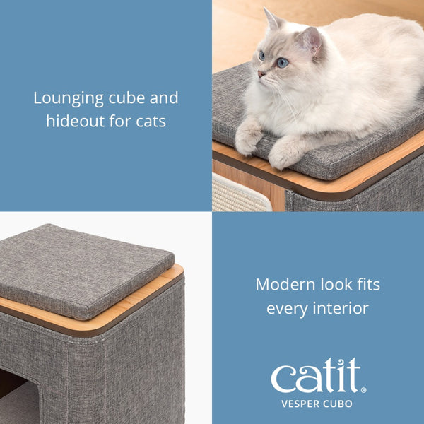 Catit Vesper Cubo Stone Cat Lounge