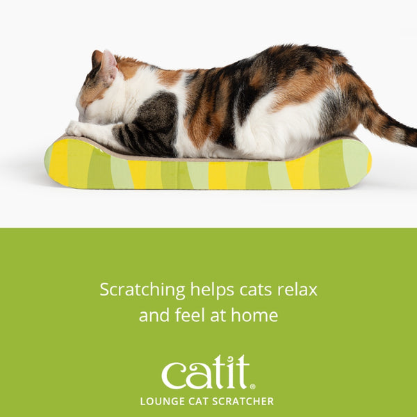 Catit Style Lounge Scratcher with Catnip, Jungle Stripes