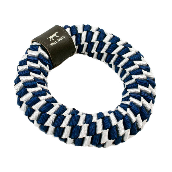 Tall Tails Navy Braided Ring Dog Toy, 6-in