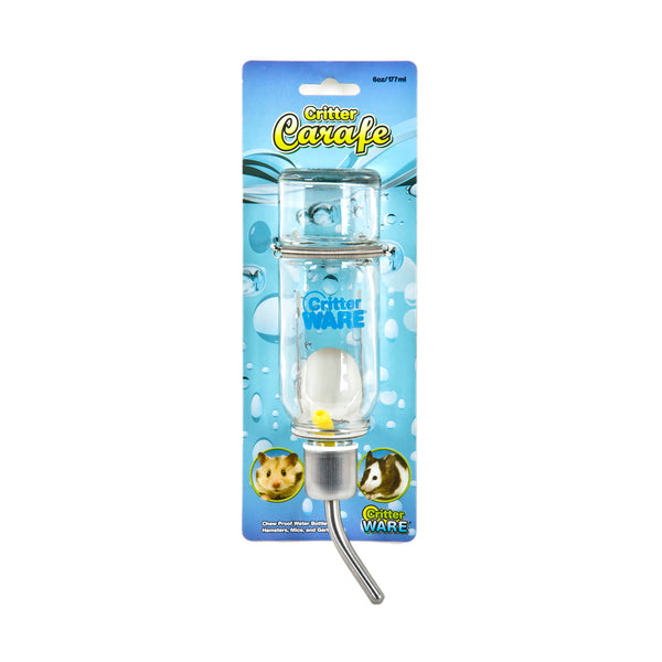Ware Critter Carafe Premium Glass Small Pet Water Bottle