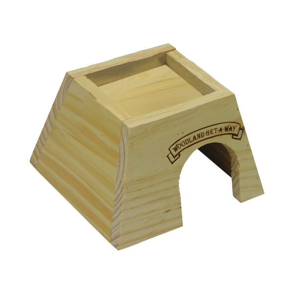 Kaytee Woodland Get-A-Way Wood Hideout for Small Animals, Small