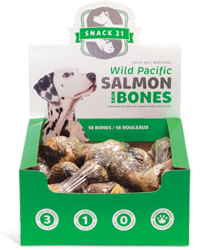 Snack 21 Os en peau de saumon pour chiens, 1 os