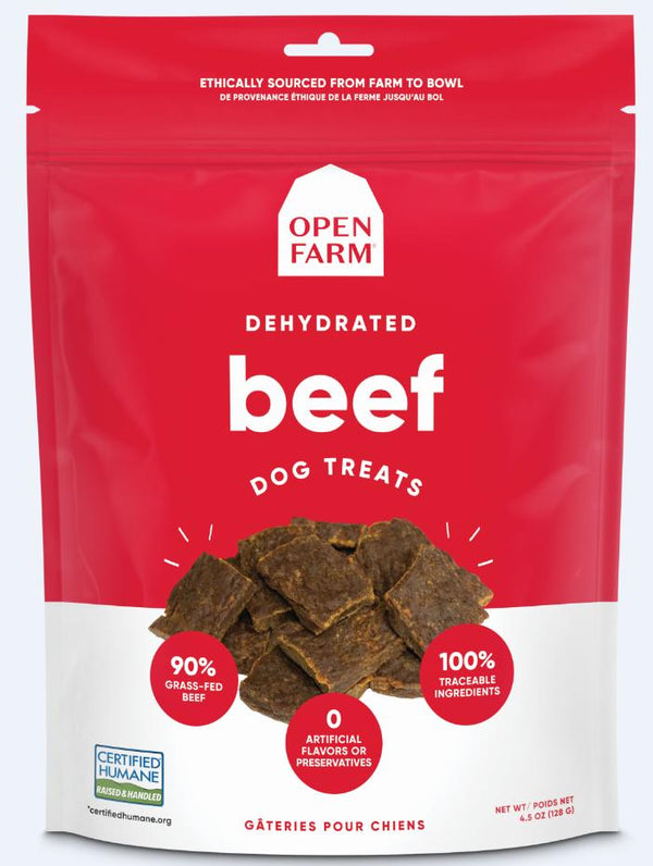 Open Farm Dehydrated Beef Dog Treats, 4.5-oz