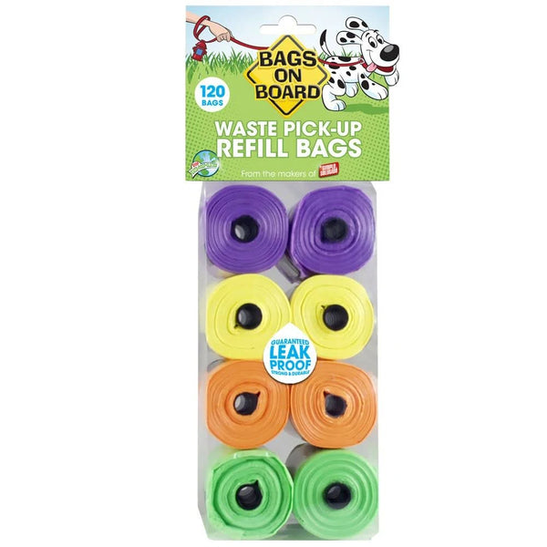 Bags on Board Bag Refill Pack, Rainbow 120 Count