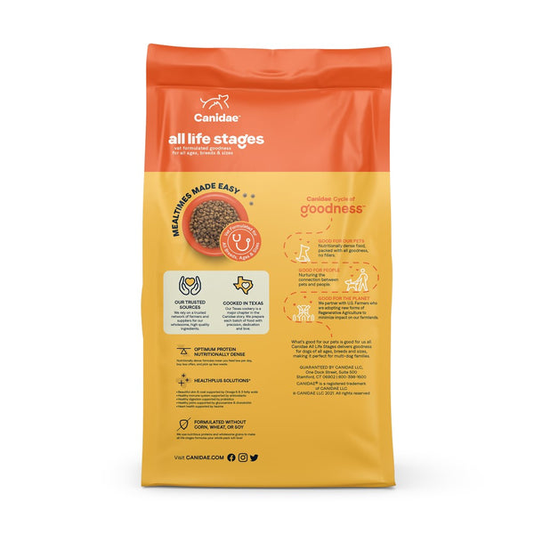 Canidae Nourriture sèche pour chiens Formule poulet et riz pour tous les stades de vie