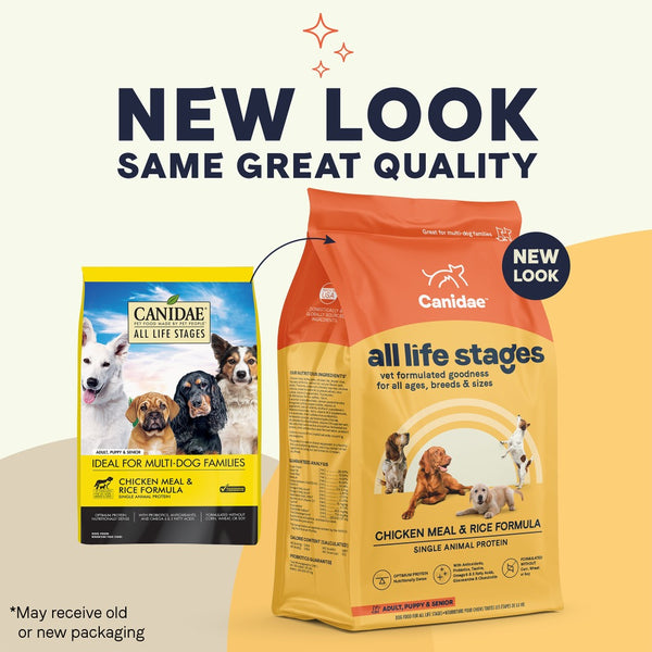 Canidae Nourriture sèche pour chiens Formule poulet et riz pour tous les stades de vie