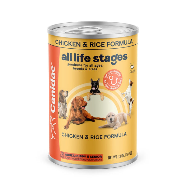 Canidae Toutes étapes de la vie Poulet et riz Boîte de nourriture humide pour chiens