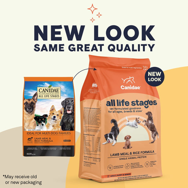 Canidae Toutes étapes de la vie Formule Farine d'Agneau et Riz Croquettes pour chien