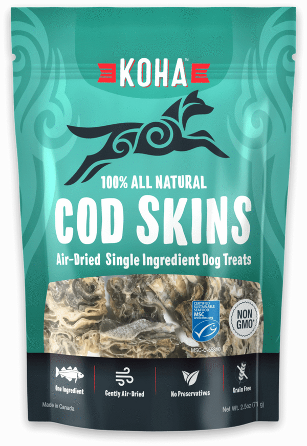 KOHA Cod Skins Air-Dried Dog Treats