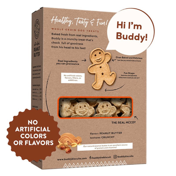 Buddy Biscuits Friandises pour chiens au beurre de cacahuète cuites au four