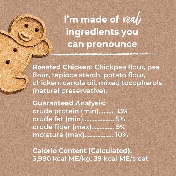 Buddy Biscuits Friandises pour chiens sans céréales cuites au four au poulet rôti, boîte de 14 oz