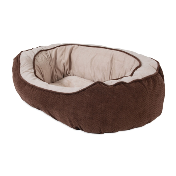Precision Chevron Chenille Gusset Daydreamer Pet Bed, Chocolate