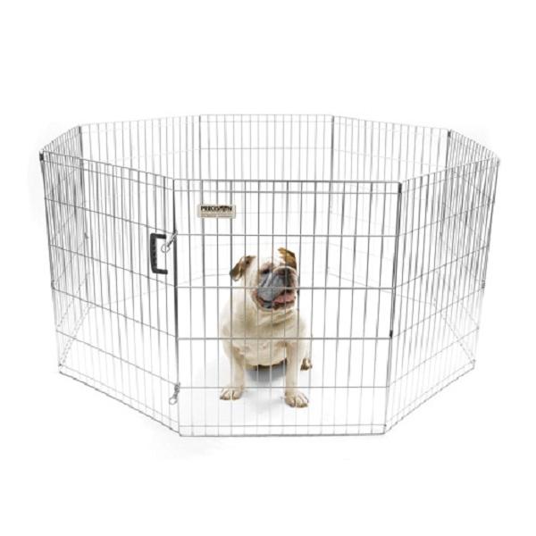 Precision Silver ExPen with Snaps Pet Exercise Pen