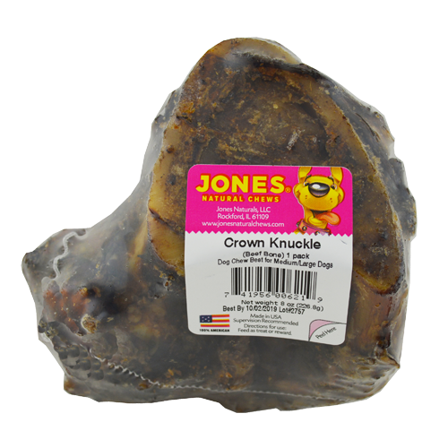 Jones Natural Chews Crown Knuckle Beef Bone Dog Treat, 1-count