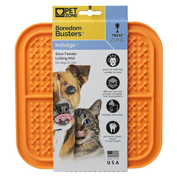 Pet Zone Boredom Busters Indulge Licking Mat Slow Feeder for Dogs & Cats