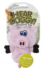 Hear Doggy Mini Jouet pour chien Flattie Pig avec émetteur silencieux et protection contre la mastication