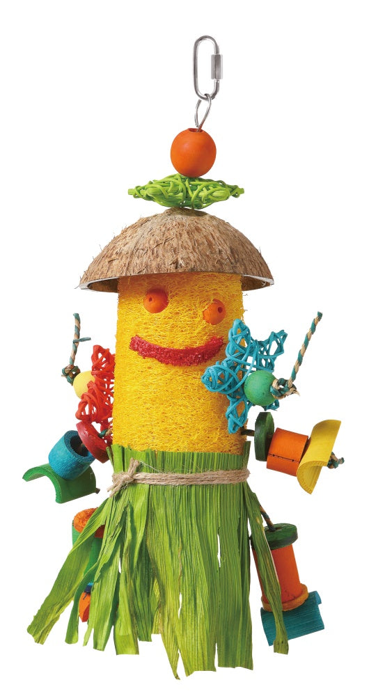 HARI Smart Play Parrot Toy, Loofah Man
